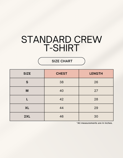 Unisex Standard Crew T-Shirt Plain