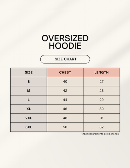 Unisex Oversized Hoodie Plain