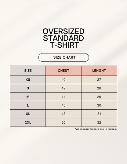 Unisex Oversized Standard T-Shirt Plain
