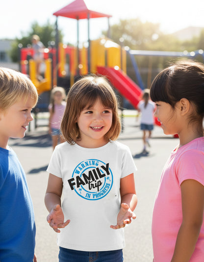 Girl's Crew Neck T-Shirt - Family Trip