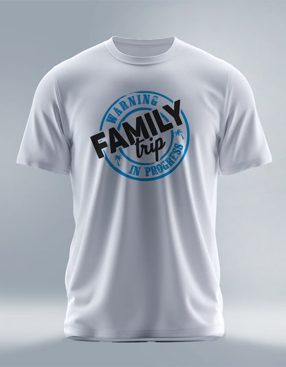 Girl's Crew Neck T-Shirt - Family Trip